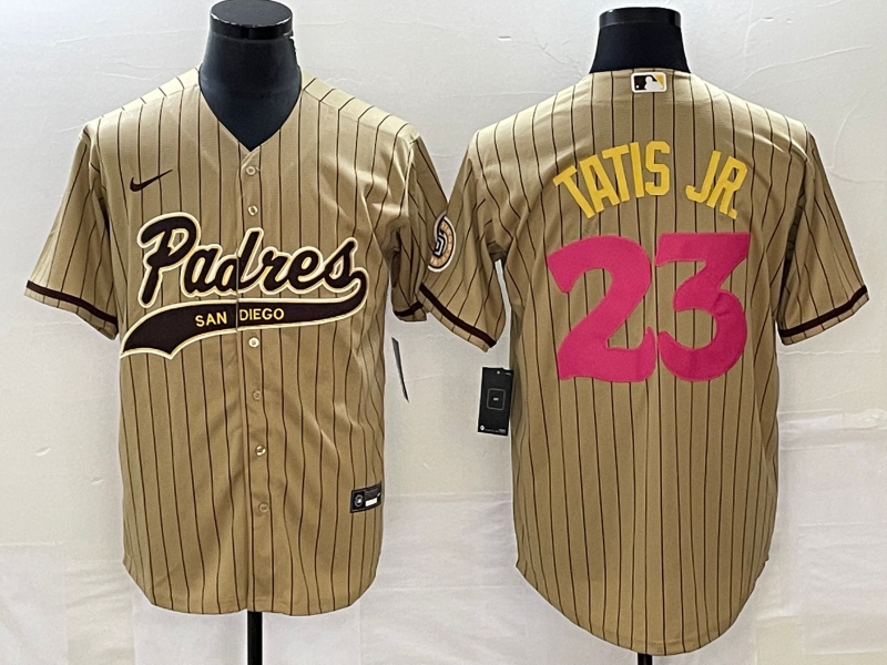 Men's San Diego Padres Fernando Tatis Jr. #23 Tan Team Jersey Joint Edition